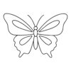 Easy butterfly drawing in black and white