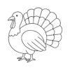 Easy line drawing of a turkey